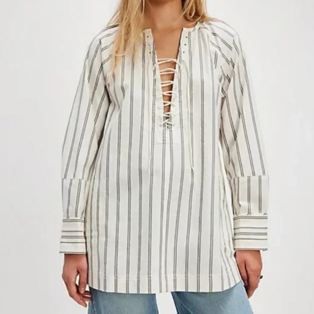 Free People We The Free Lisbon Tunic In Ivory Combo Large